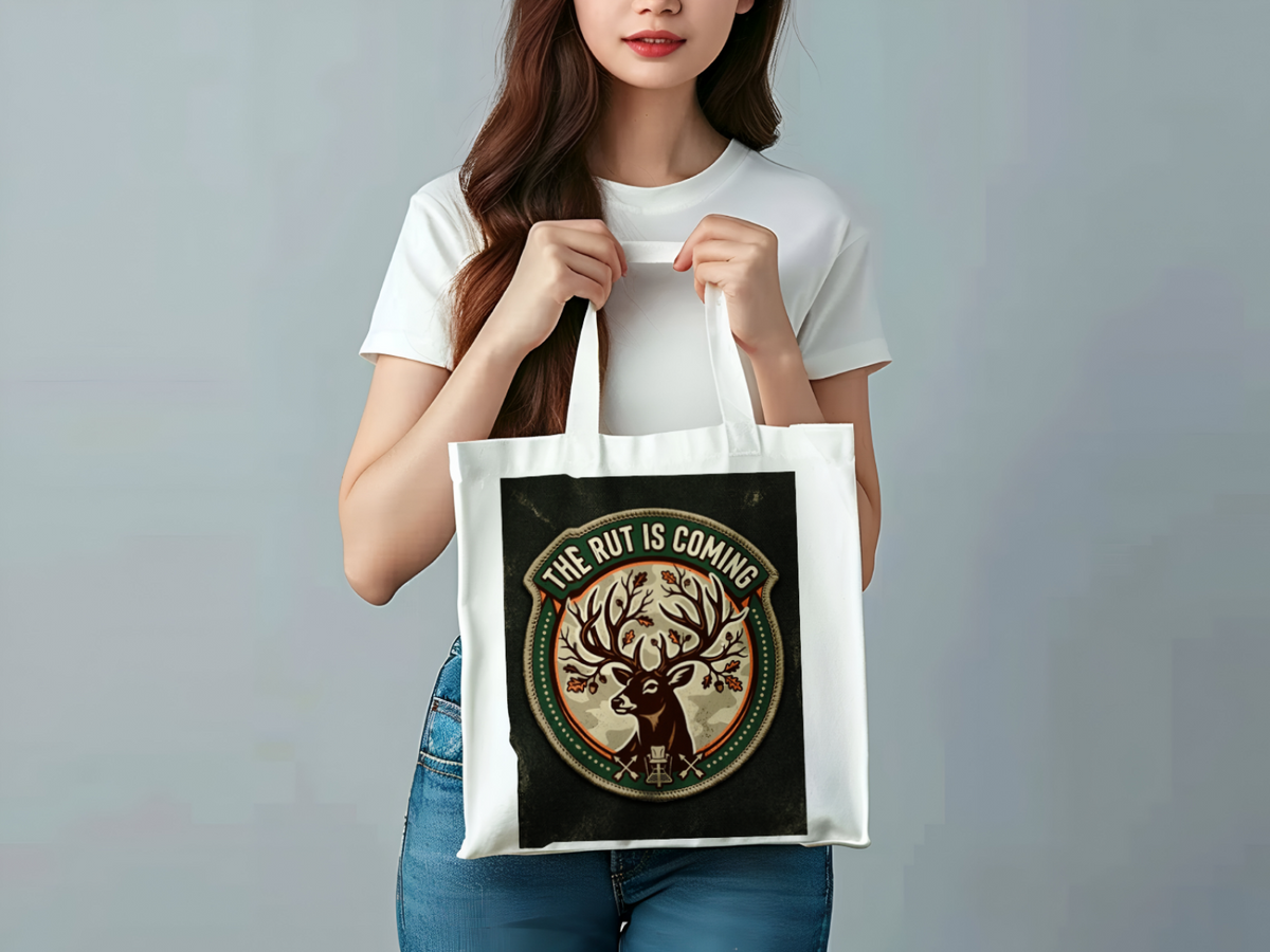 Hunters Canvas Tote Bag The Rut Is Coming Outdoor Adventure