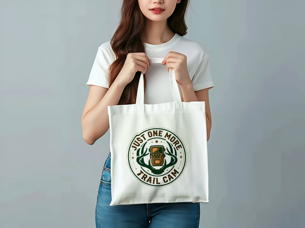 Hunters Stylish Tote Bag Just One More Trail Cam Design