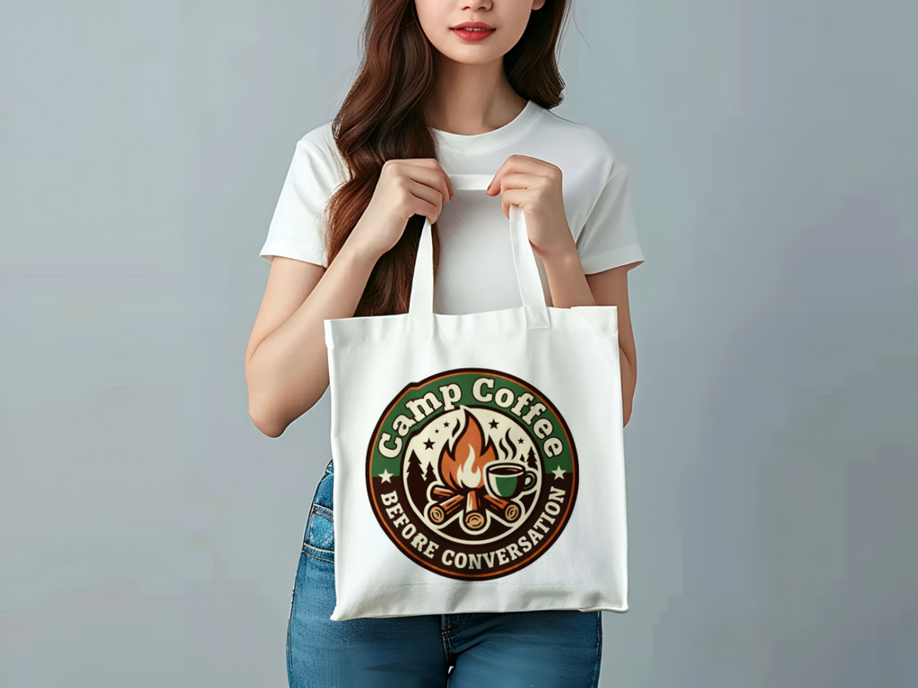 Camping for Men Camp Coffee Before Conversation Tote Bag