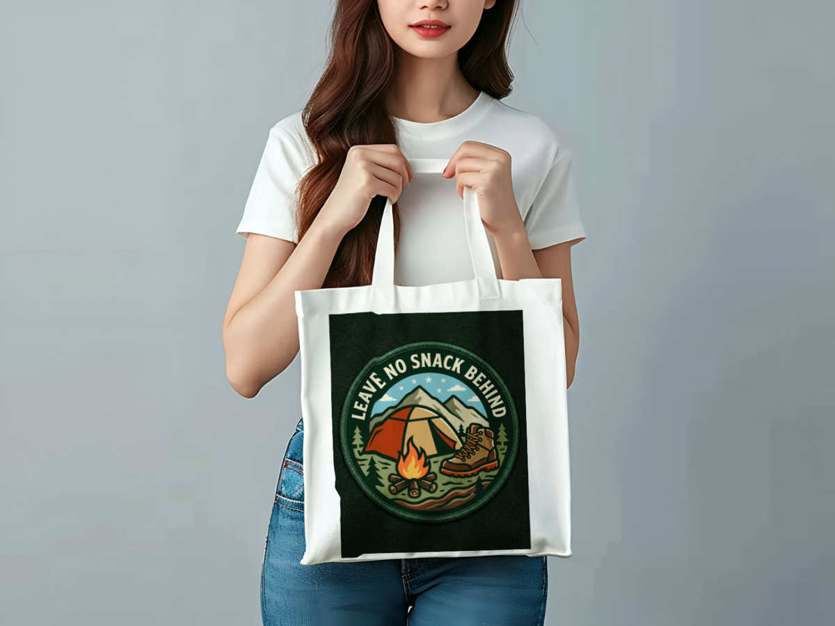 Camping for men Leave No Snack Behind Tote Bag