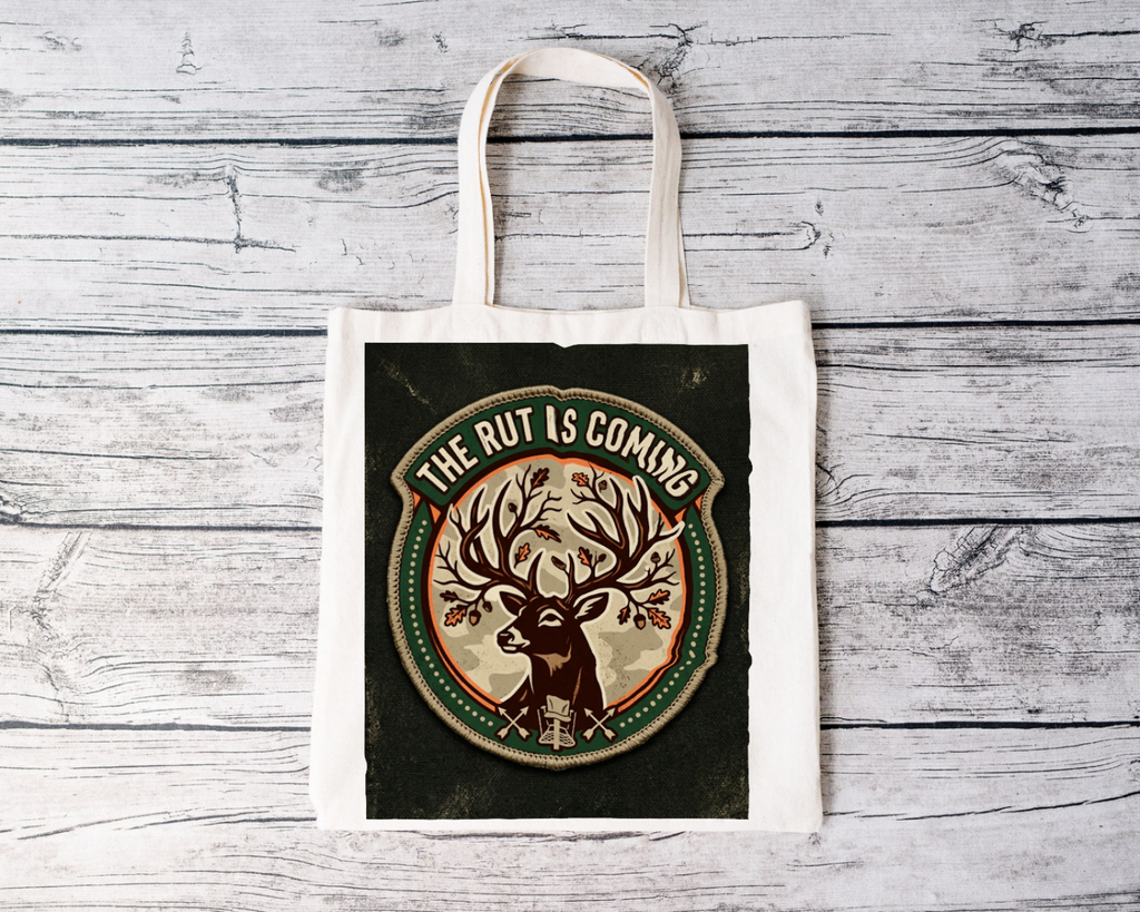 Hunters Canvas Tote Bag The Rut Is Coming Outdoor Adventure