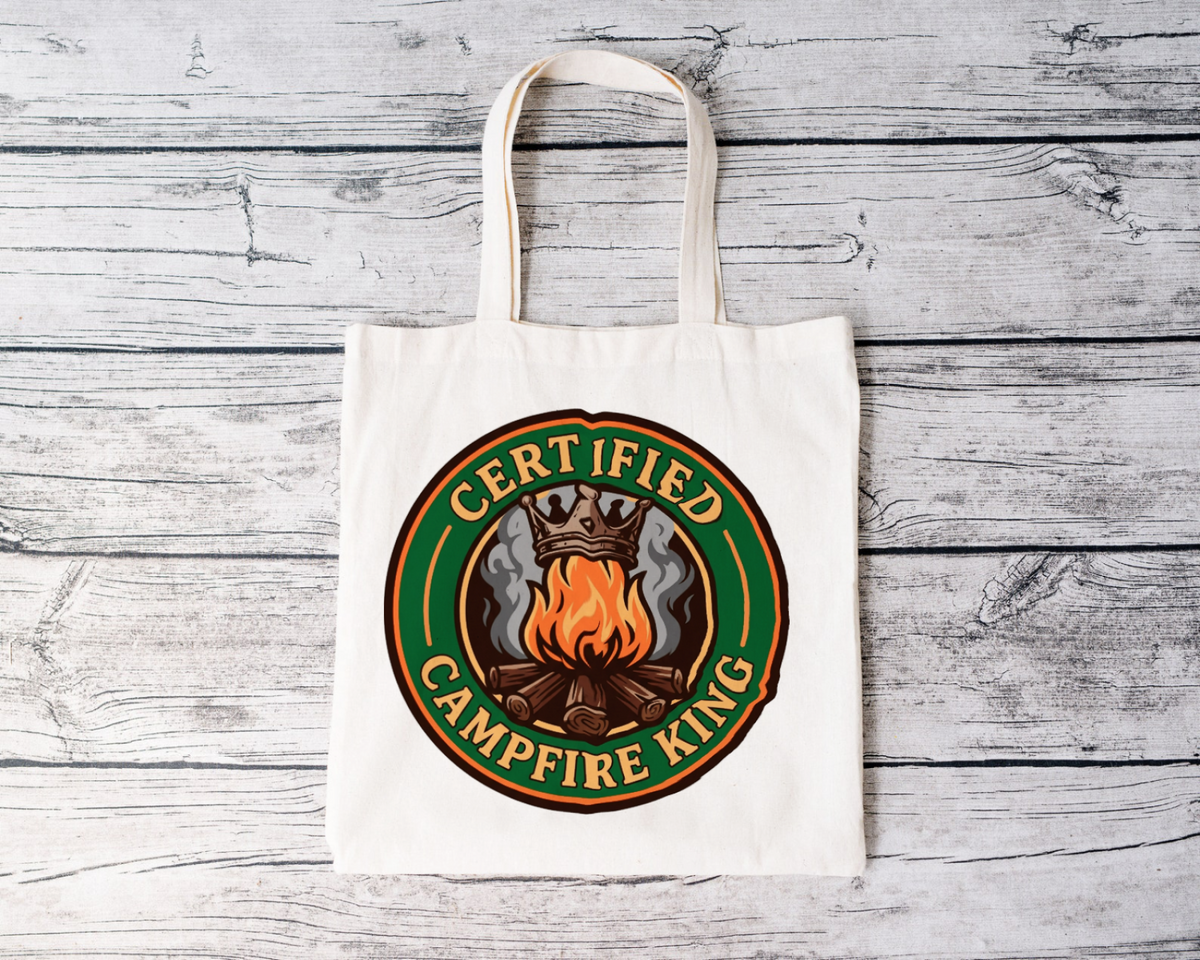 Camping for men Certified Campfire King Tote Bag