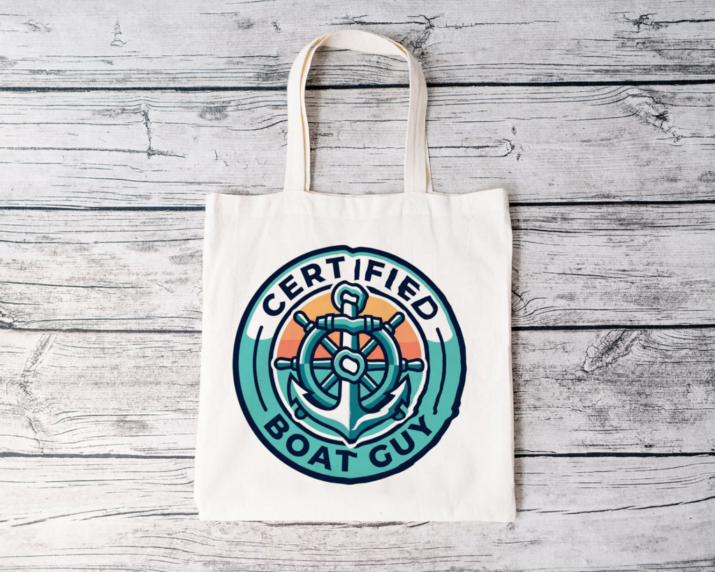 Boating for men Certified Boat Guy Tote Bag Nautical Lover