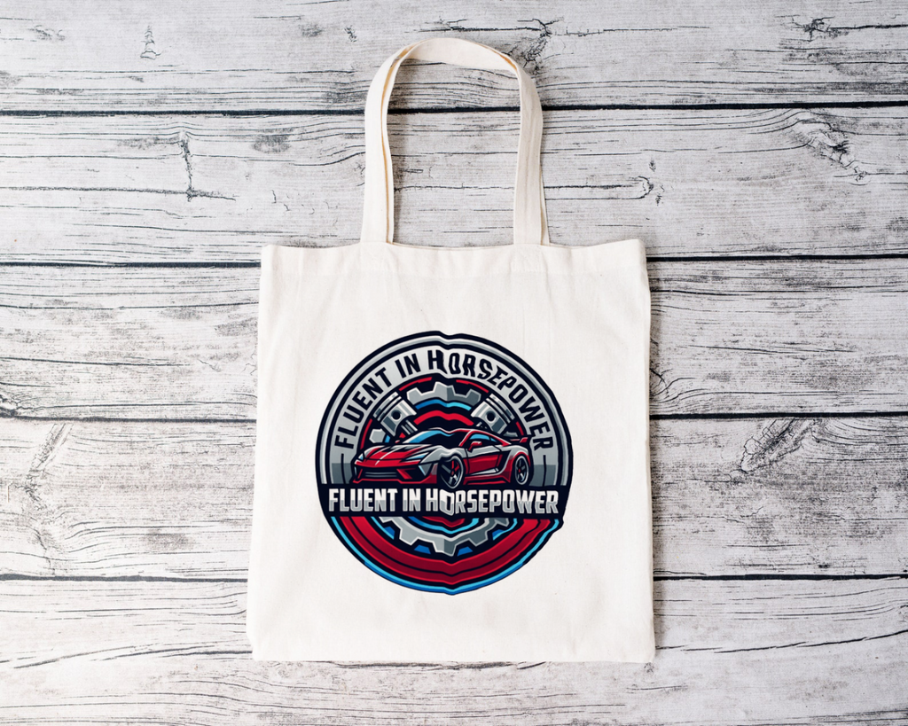 Car Guys Tote Bag Fluent In Horsepower Perfect for Vehicle Enthusiasts