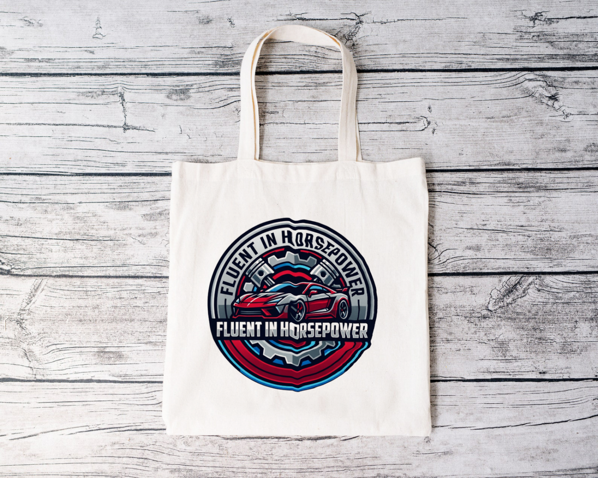 Car Guys Tote Bag Fluent In Horsepower Perfect for Vehicle Enthusiasts