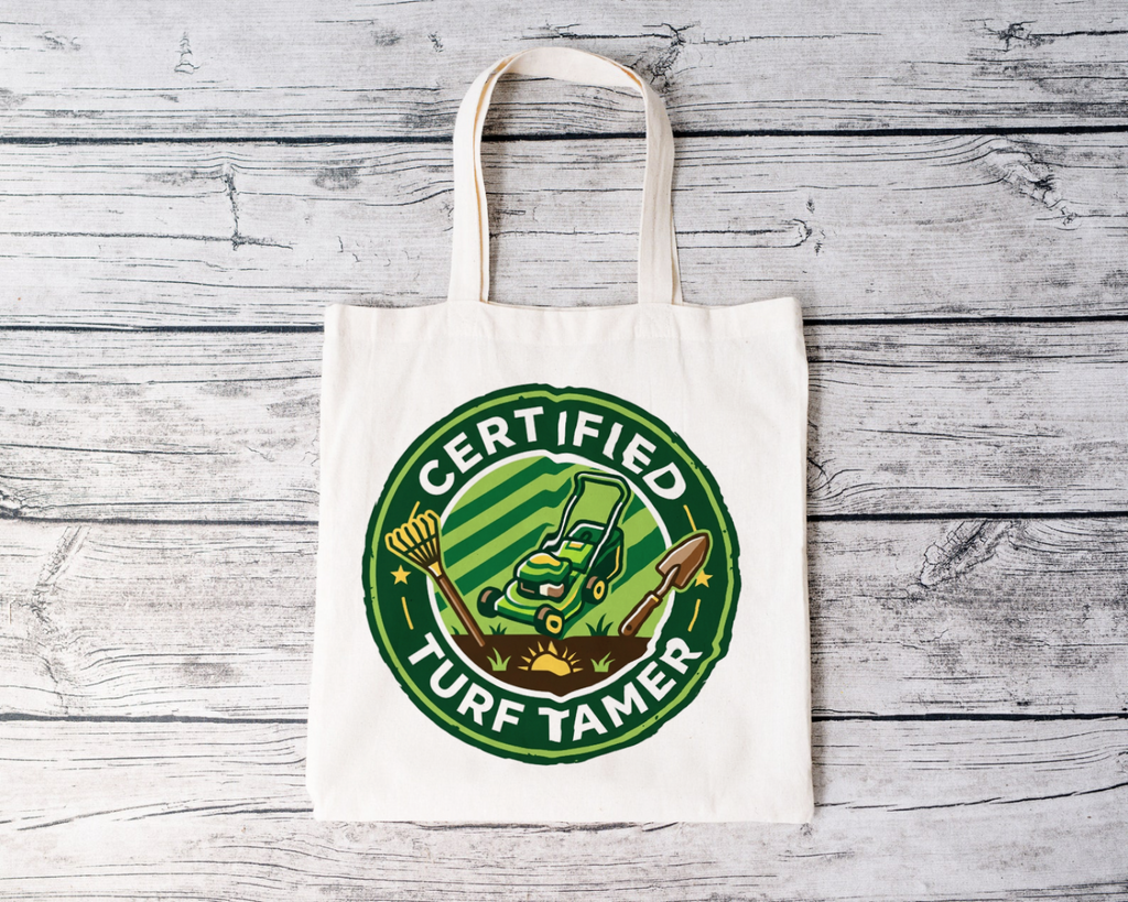 Landscaper for men Certified Turf Tamer Tote Bag