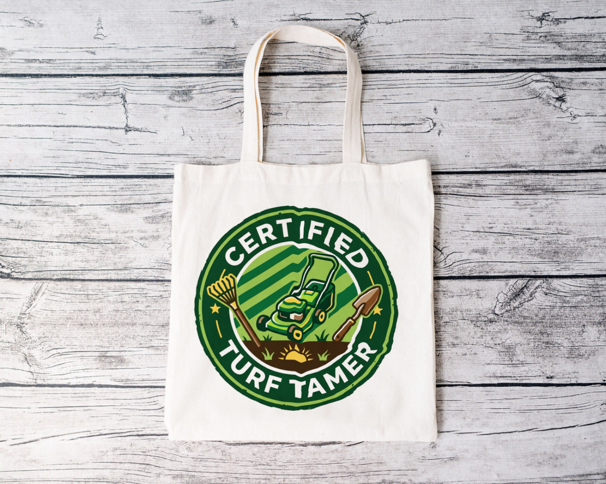 Landscaper for men Certified Turf Tamer Tote Bag