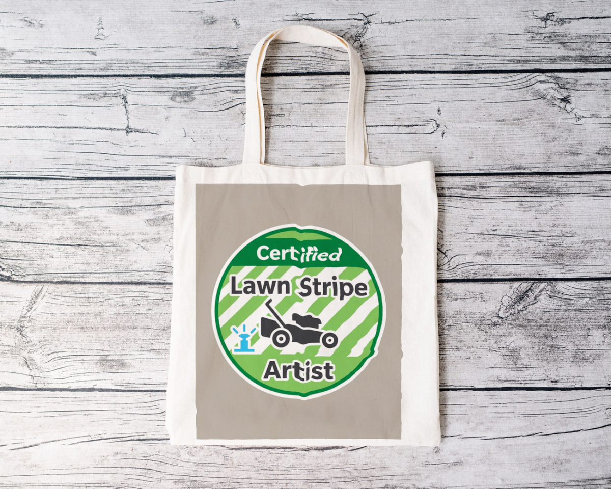 Landscaper for men Lawn Stripe Artist Tote Bag