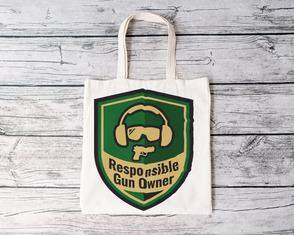 Gun Owners Responsible Tote Bag Durable Cotton Carry-All