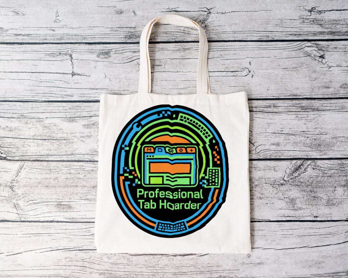 Tech guy Professional Tab Hoarder Tote Bag for Computer Lovers