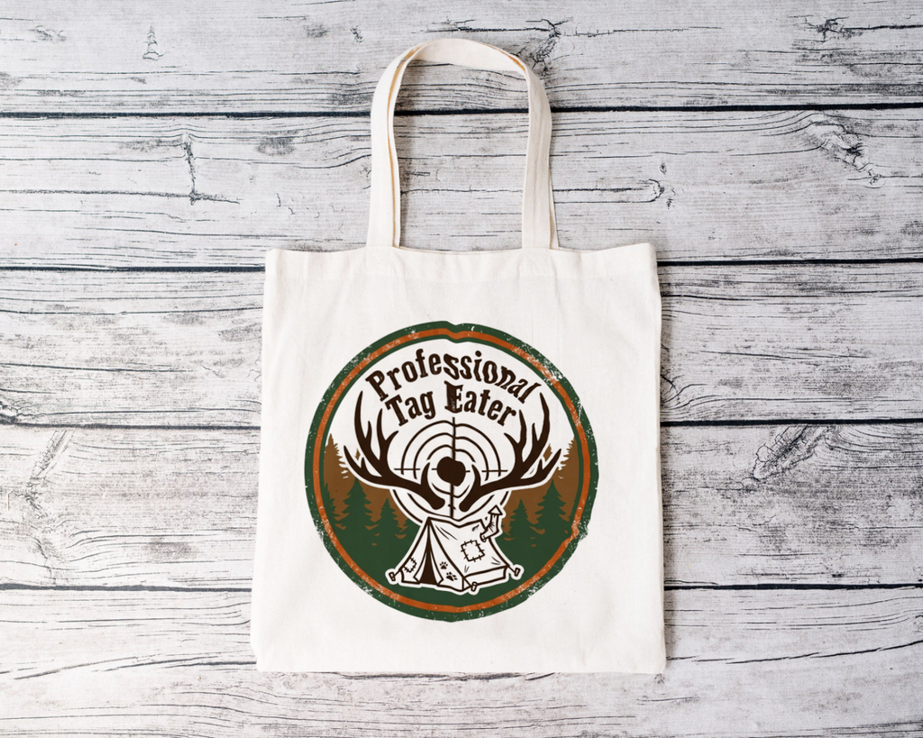 Hunters Tote Bag Professional Tag Eater Funny Canvas Shopper