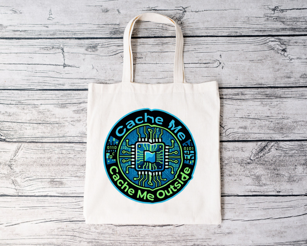 Tech Guy Cache Me Outside Fun Tote Bag with Stylish Design