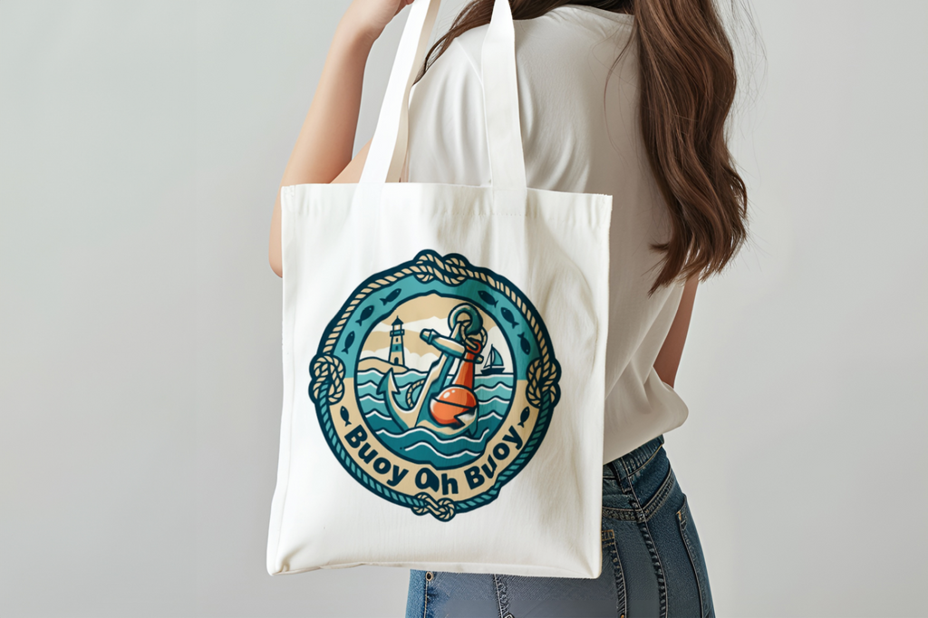 Boating for men Buoy Oh Buoy Nautical Canvas Tote Bag