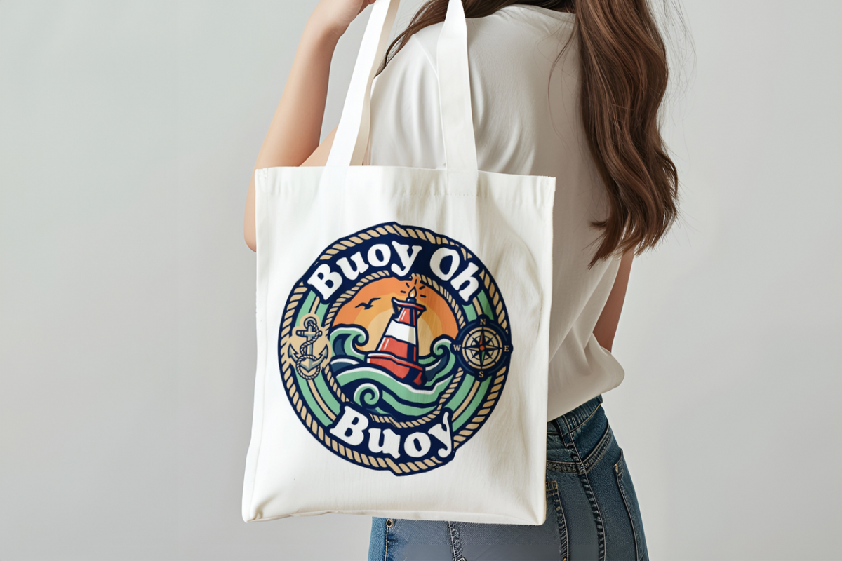 Boating for Men Buoy Oh Buoy Nautical Canvas Tote Bag