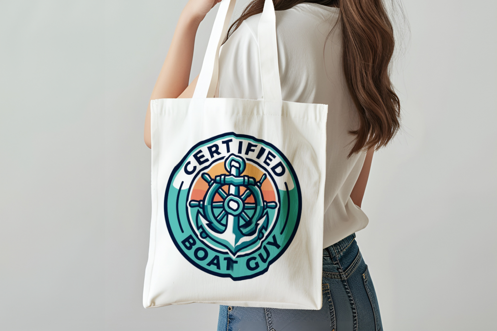 Boating for men Certified Boat Guy Tote Bag Nautical Lover