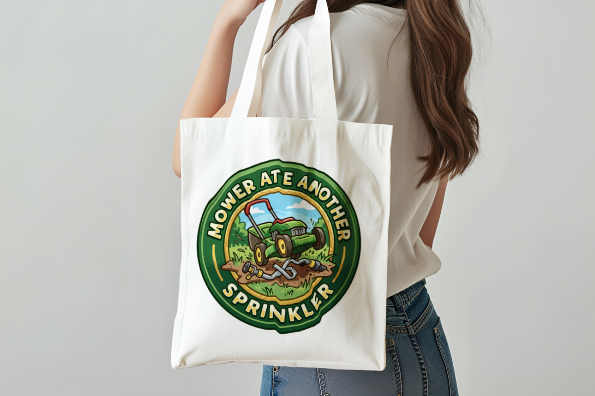 Landscaper for men Mower Ate Another Sprinkler Tote Bag