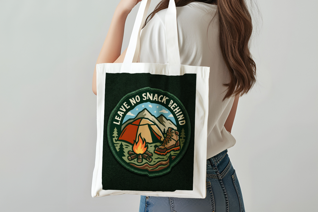 Camping for men Leave No Snack Behind Tote Bag