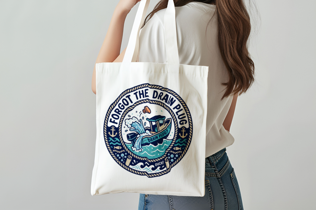 Boating for Men Forgot The Drain Plug Tote Bag