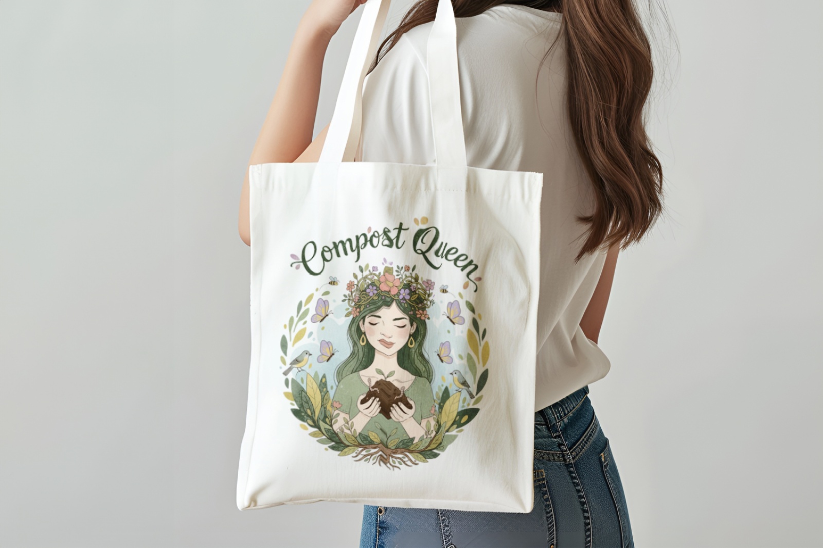 Eco friendly gifts for her: Compost queen Tote Bag