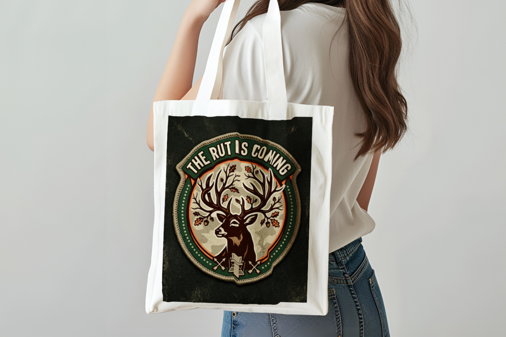 Hunters Canvas Tote Bag The Rut Is Coming Outdoor Adventure