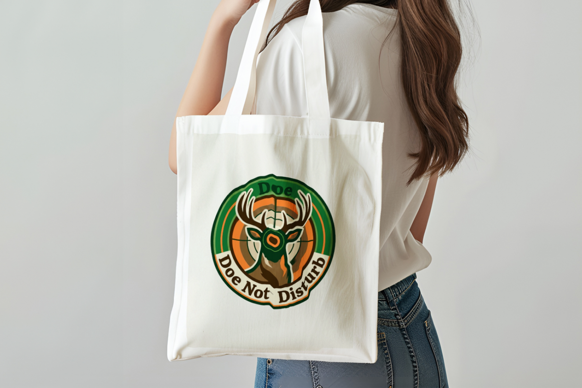 Hunters Doe Not Disturb Tote Bag Funny Deer Design