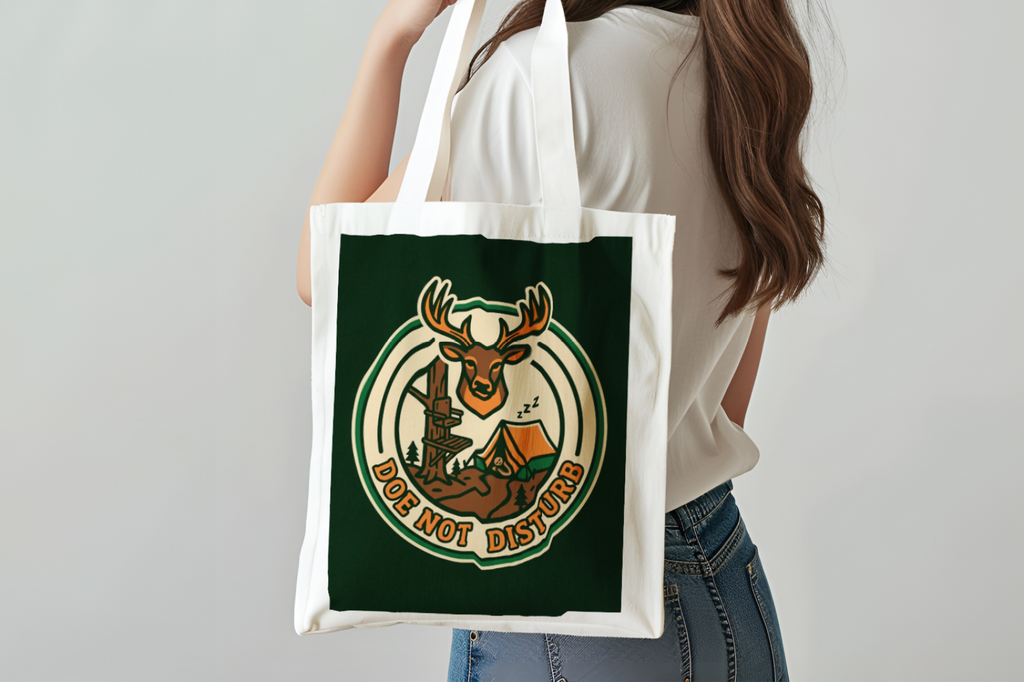 Hunters Doe Not Disturb Canvas Tote Bag For Nature Enthusiasts
