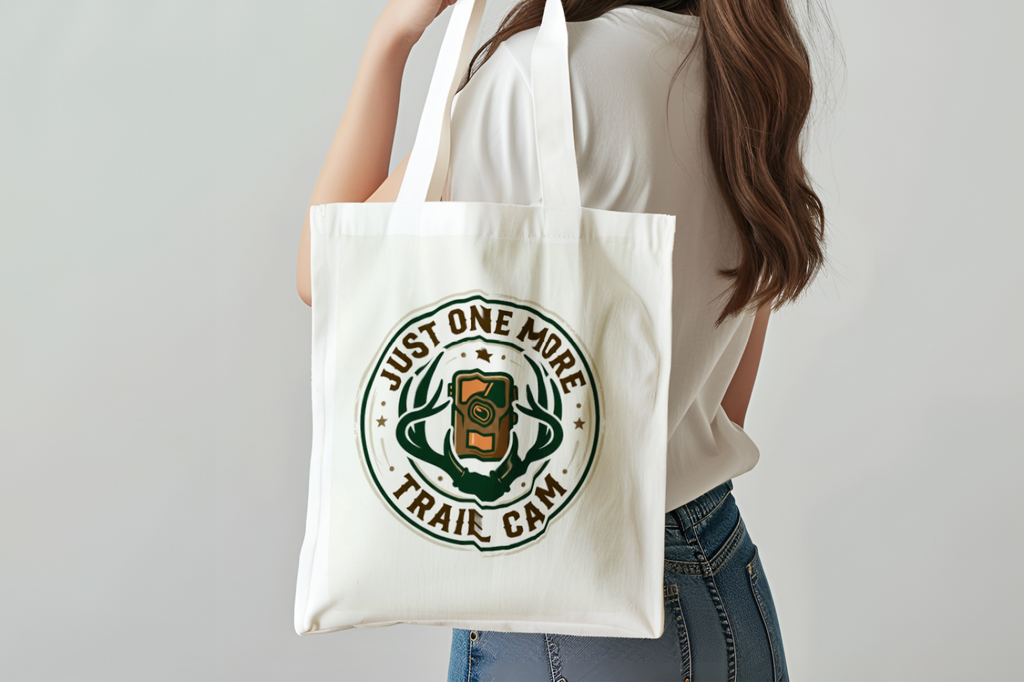Hunters Stylish Tote Bag Just One More Trail Cam Design