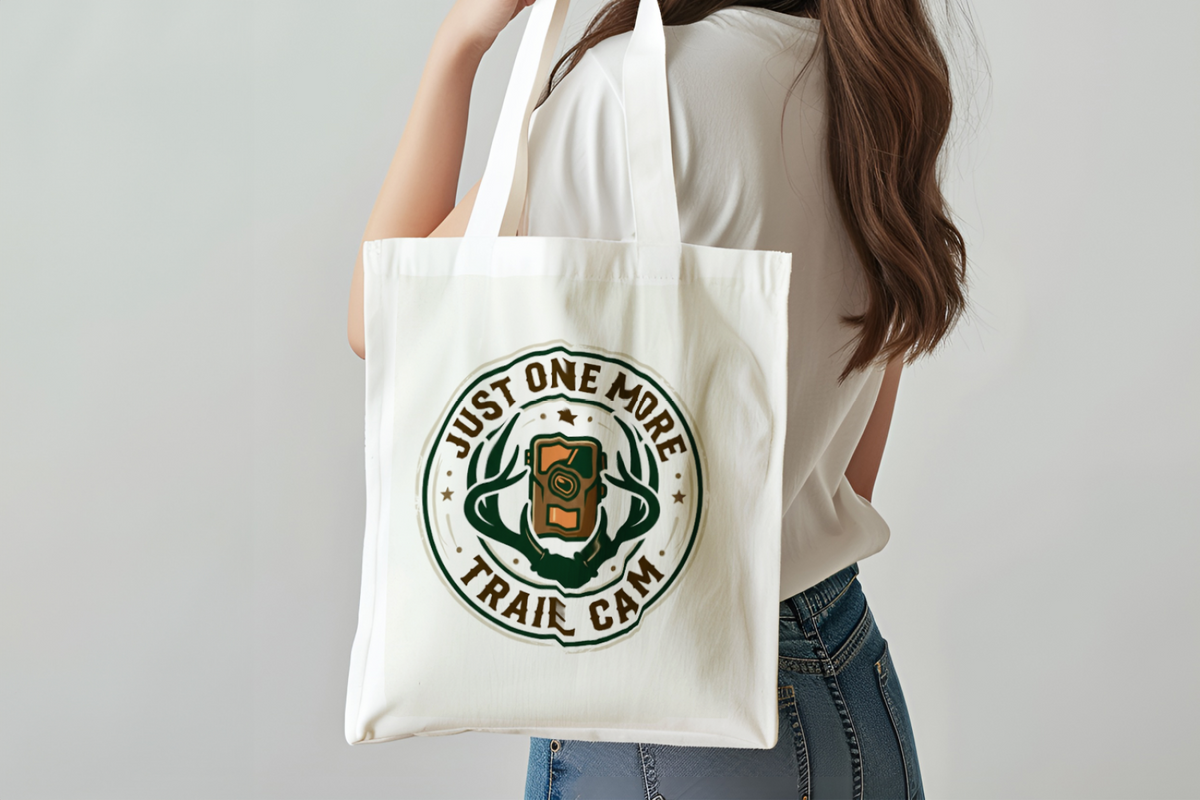 Hunters Stylish Tote Bag Just One More Trail Cam Design