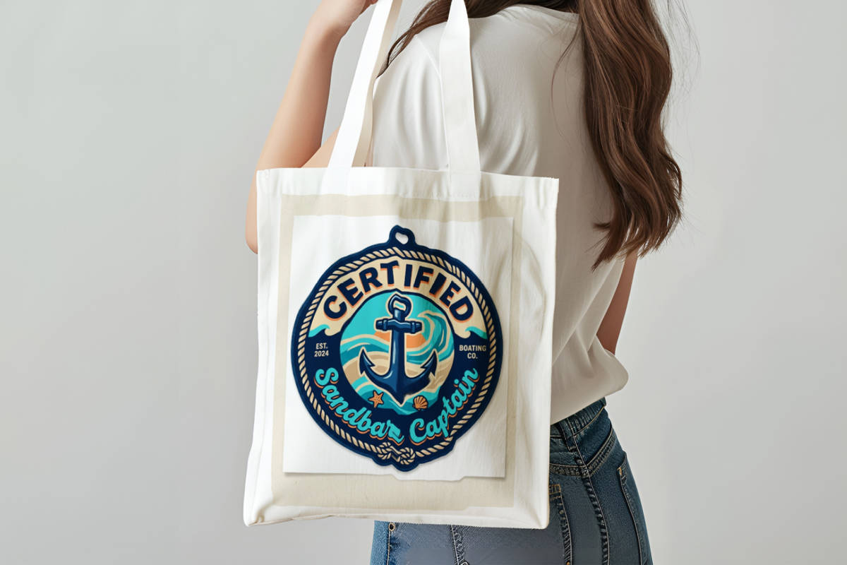 Boating for men Certified Sandbar Captain Tote Bag