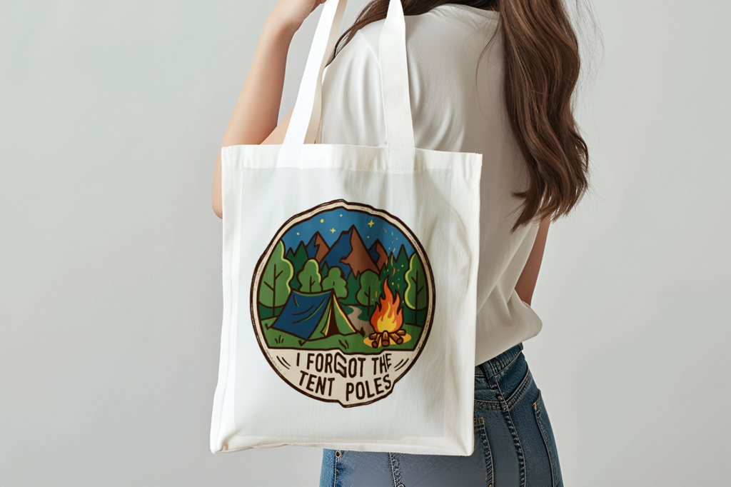 Camping for Men Totebag I Forgot The Tent Poles