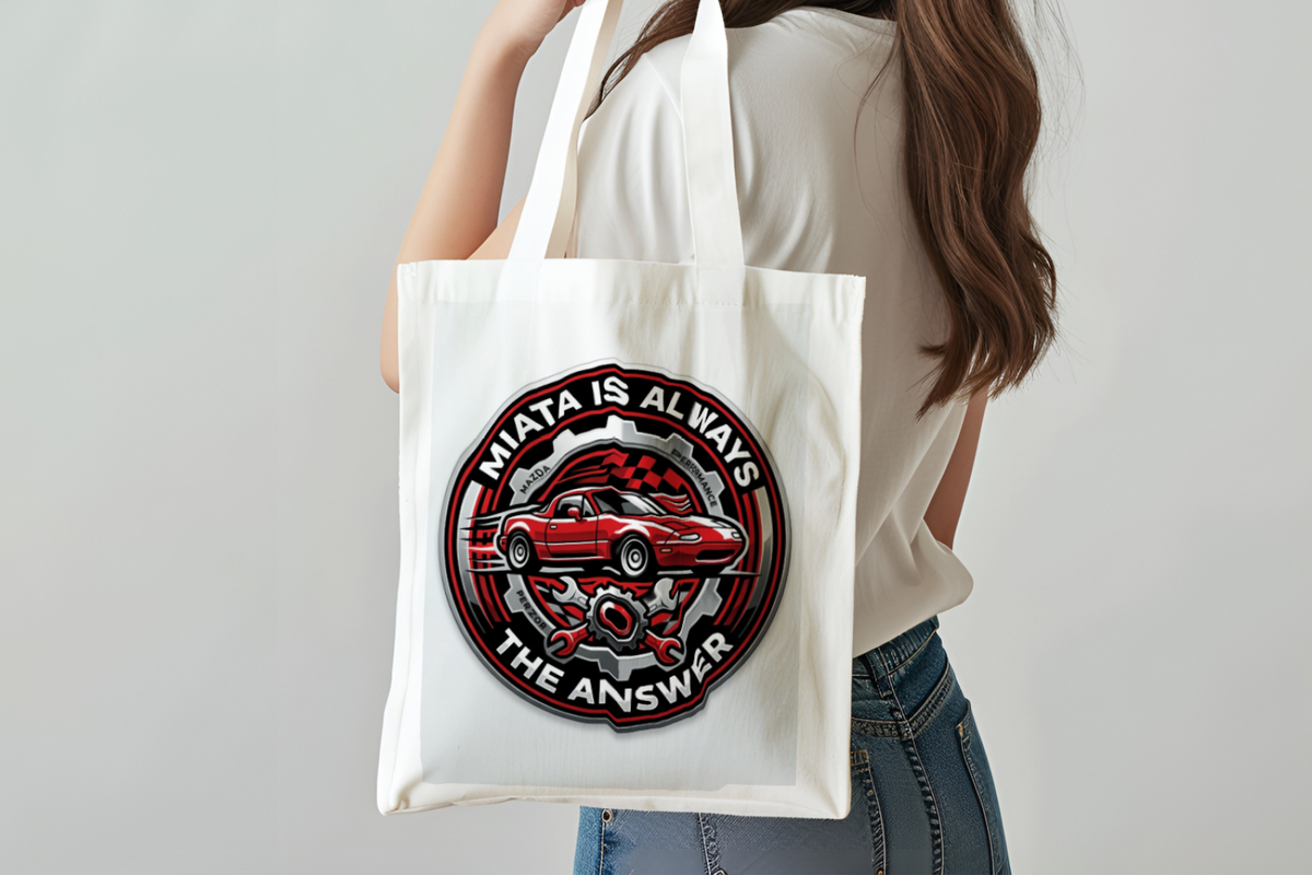 Car Guys Miata Is Always The Answer Tote Bag Stylish Canvas