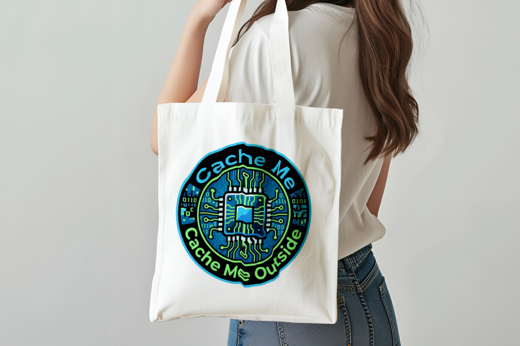 Tech Guy Cache Me Outside Fun Tote Bag with Stylish Design