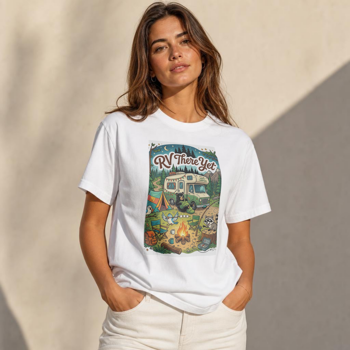 Camping for men RV There Yet Shirt Funny Travel Tee