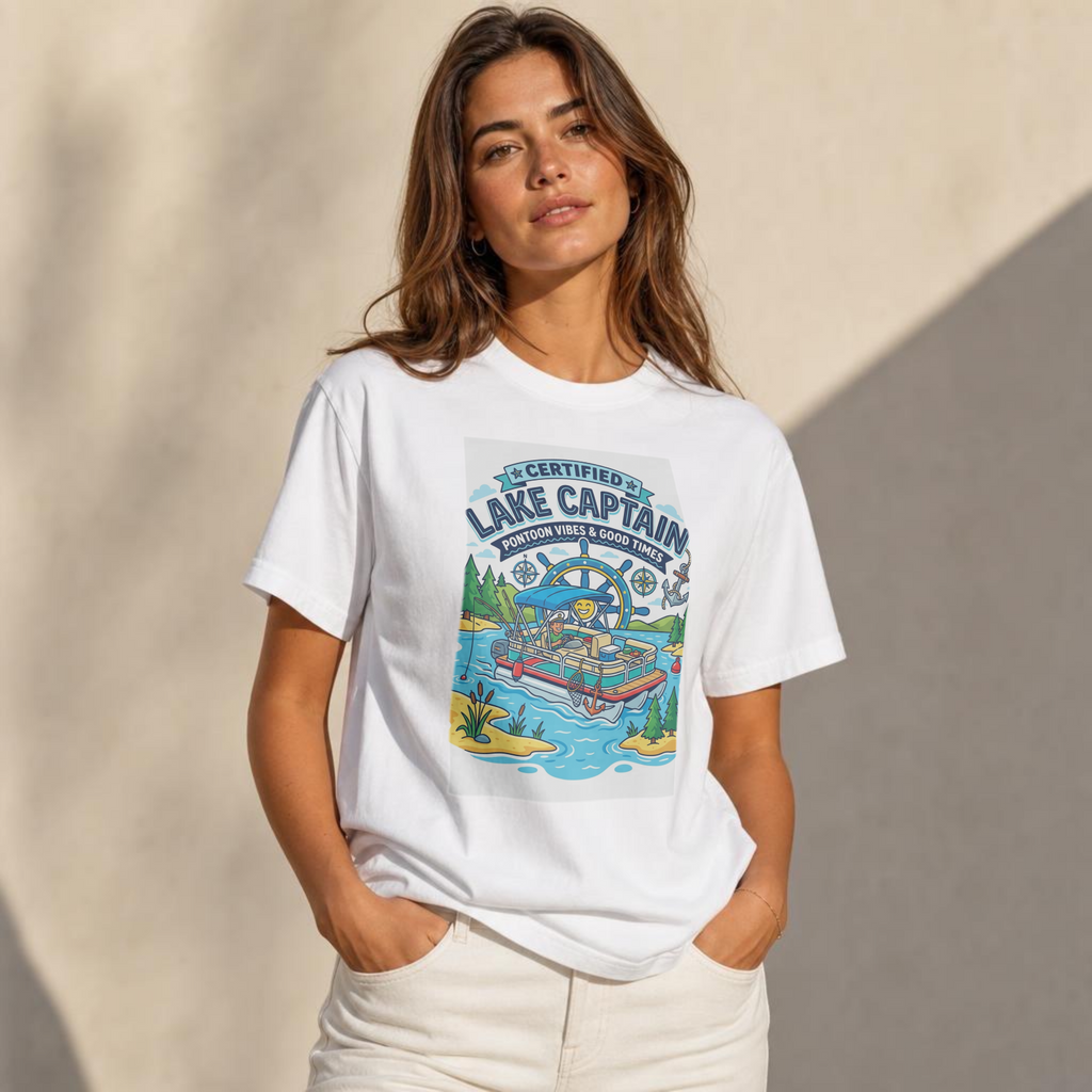 Boating for men Certified Lake Captain T-Shirt