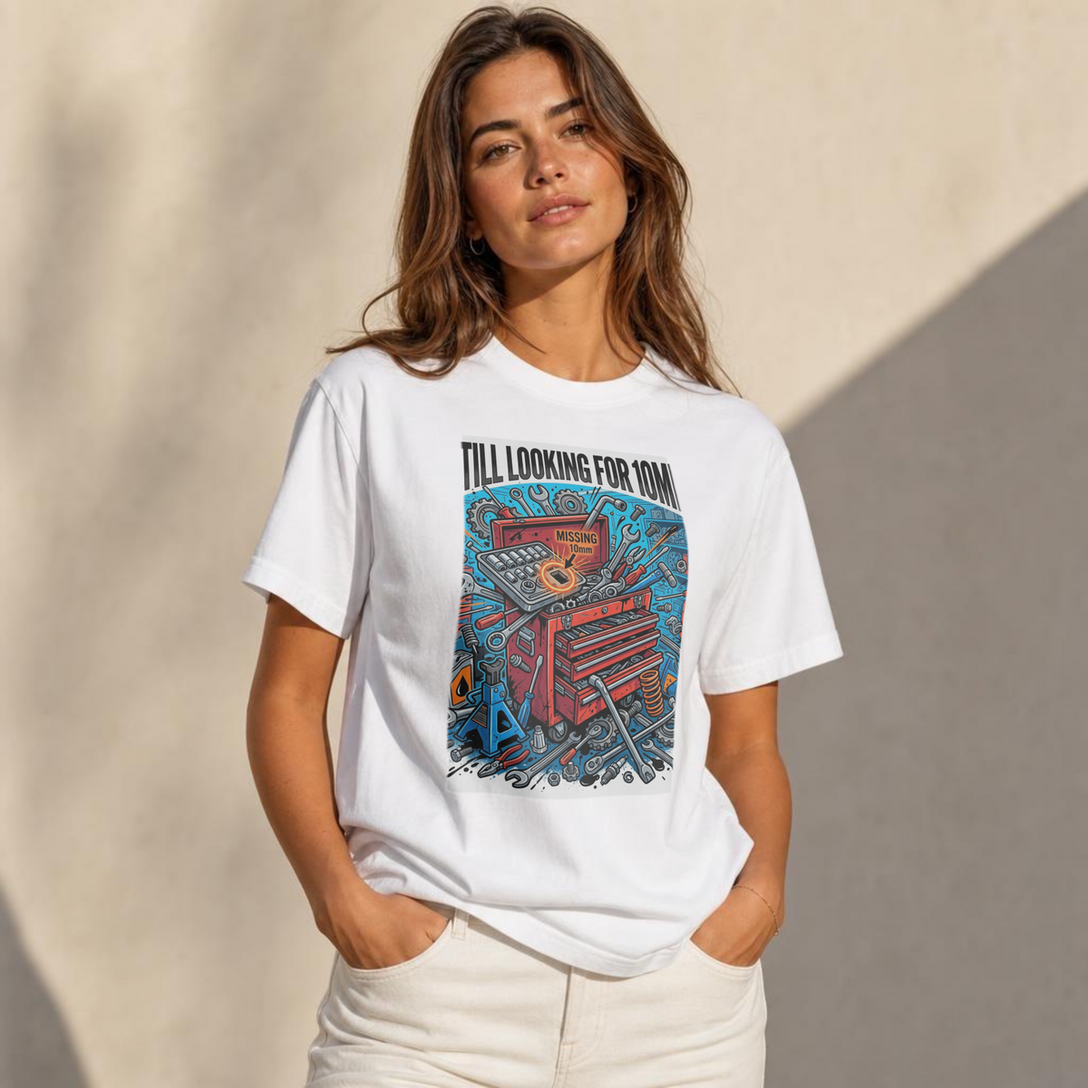 Car Guys Still Looking For 10mm T-Shirt Funny Mechanic