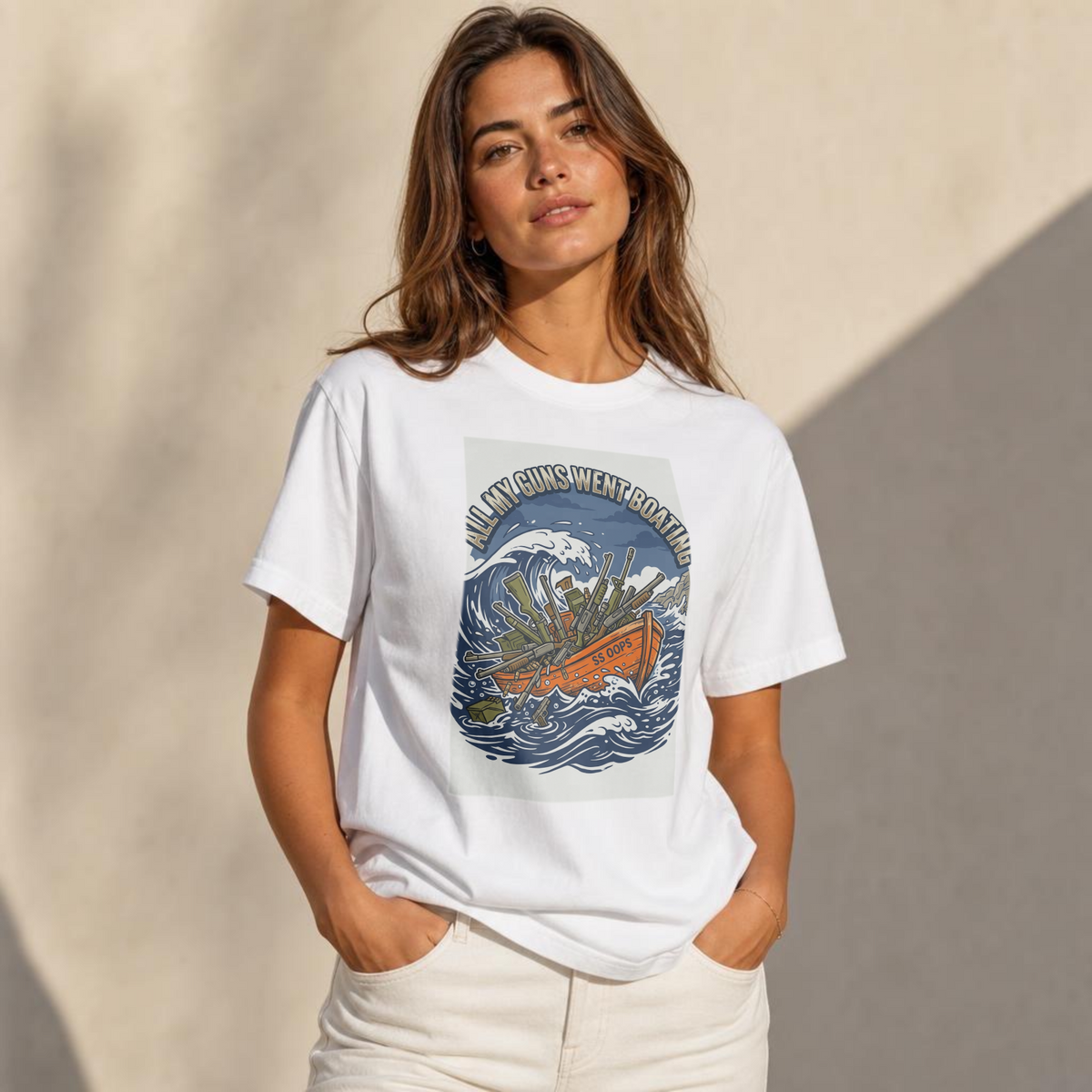 Gun Owners All My Guns Went Boating Shirt Sea Lover Tee