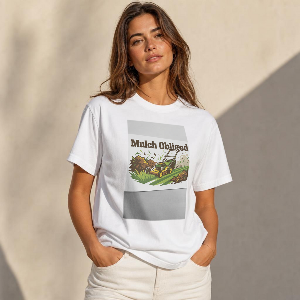 Landscaper for Men Mulch Obliged T-Shirt Gardening Humor