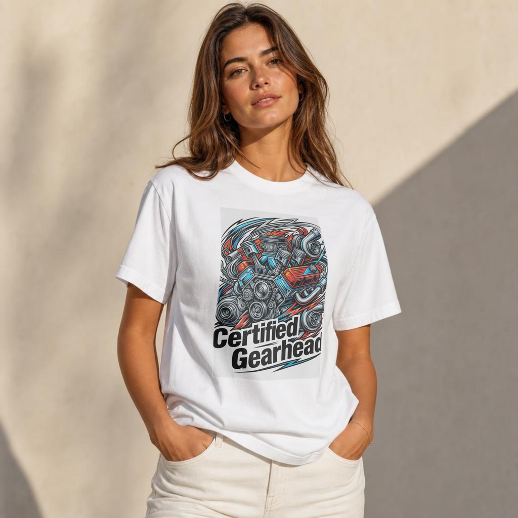 Car guys Certified Gearhead Shirt for Auto Enthusiasts