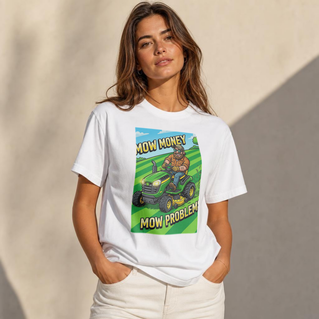 Landscaper for men Mow Money Mow Problems Shirt Fun Tee