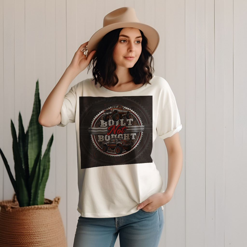 Gift for Truck Guy Built Not Bought T-Shirt Premium Fit Tee
