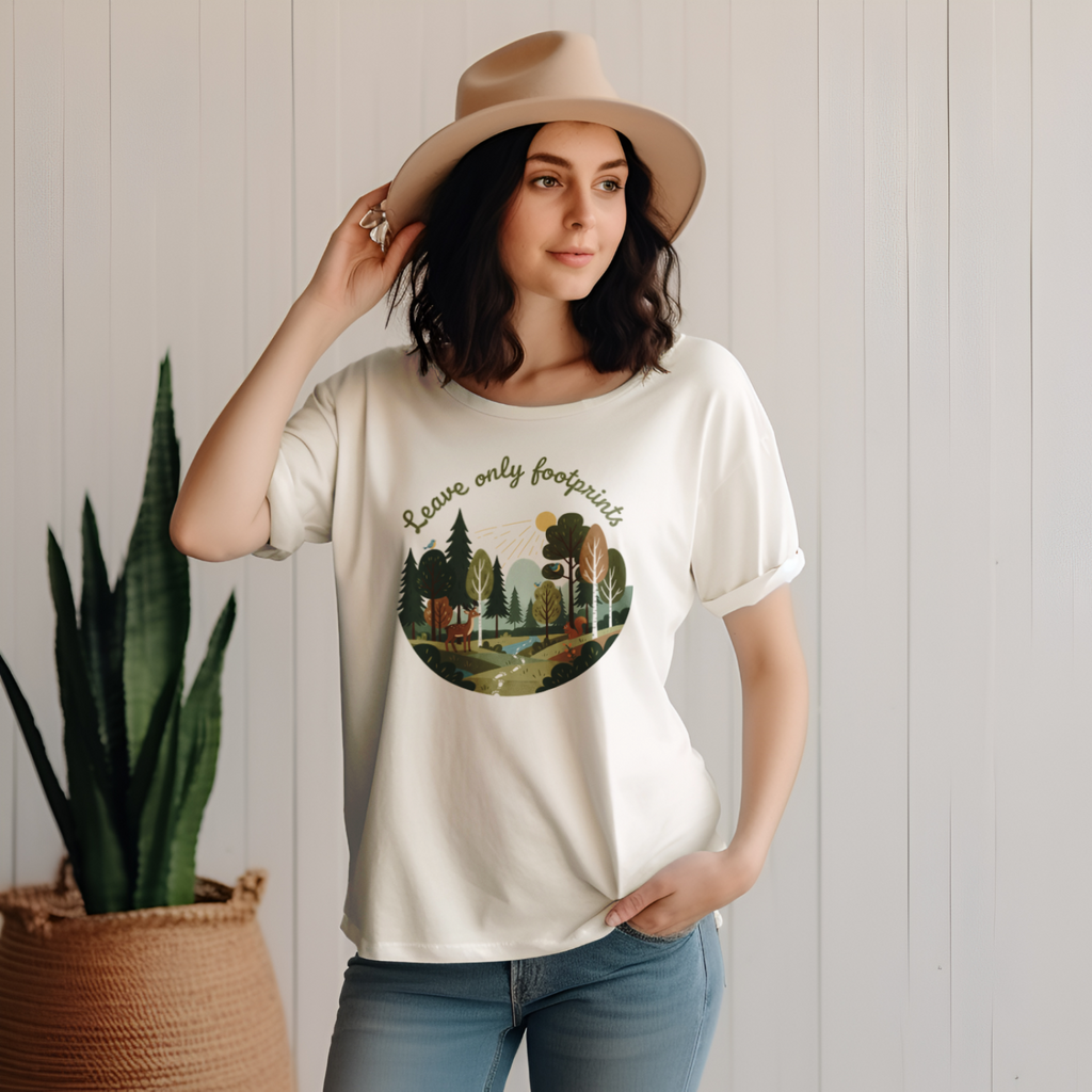 Gift for Nature Lover: Leave only footprints Shirt
